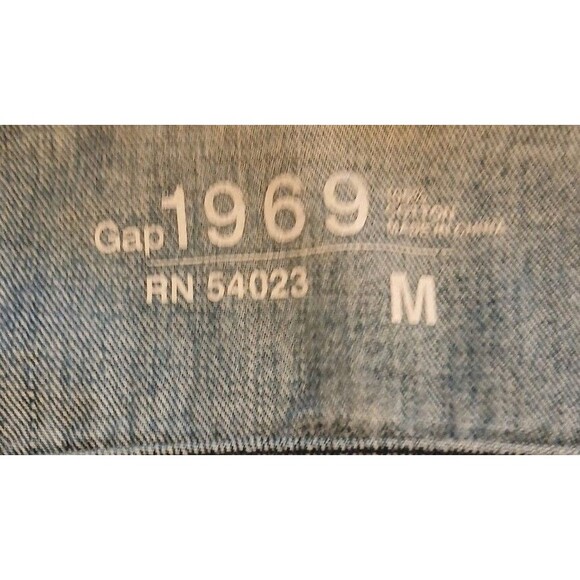 Gap 1969 Distressed Denim Women's Jean Jacket Medium Blue Wash Size Med - Picture 11 of 11